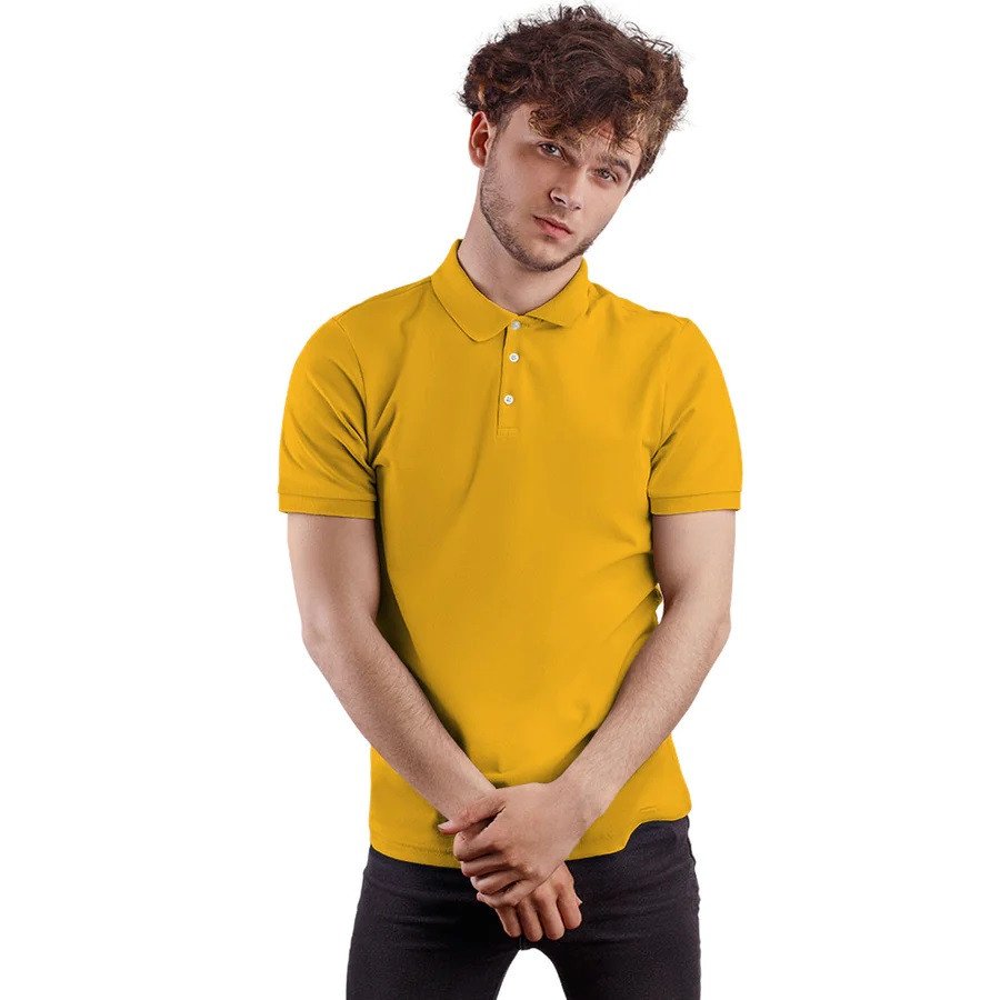 Yellow Polo T-Shirt – Cotton PQ