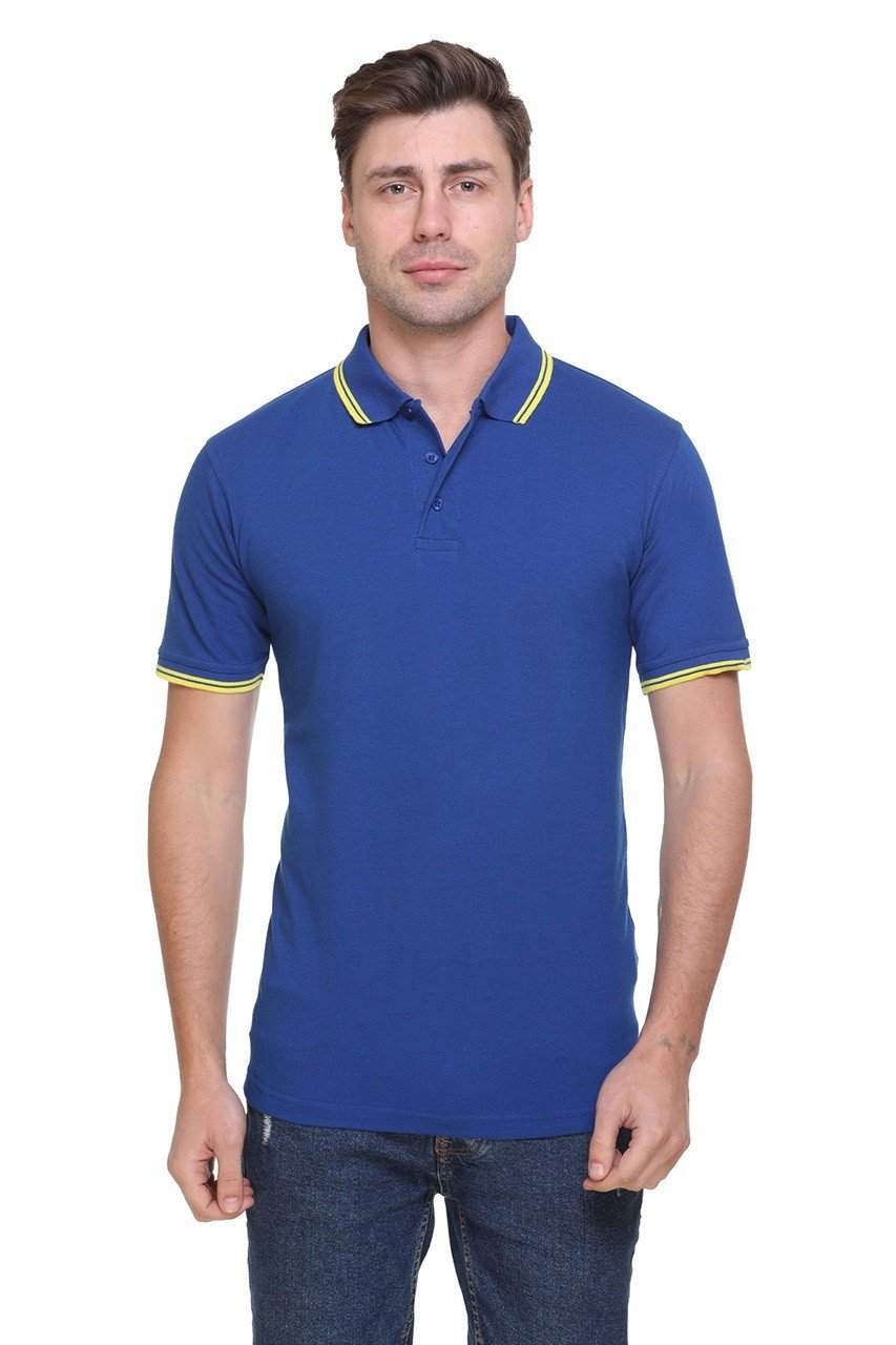 Tipline Royal Blue Polo T-shirt Double Tipped