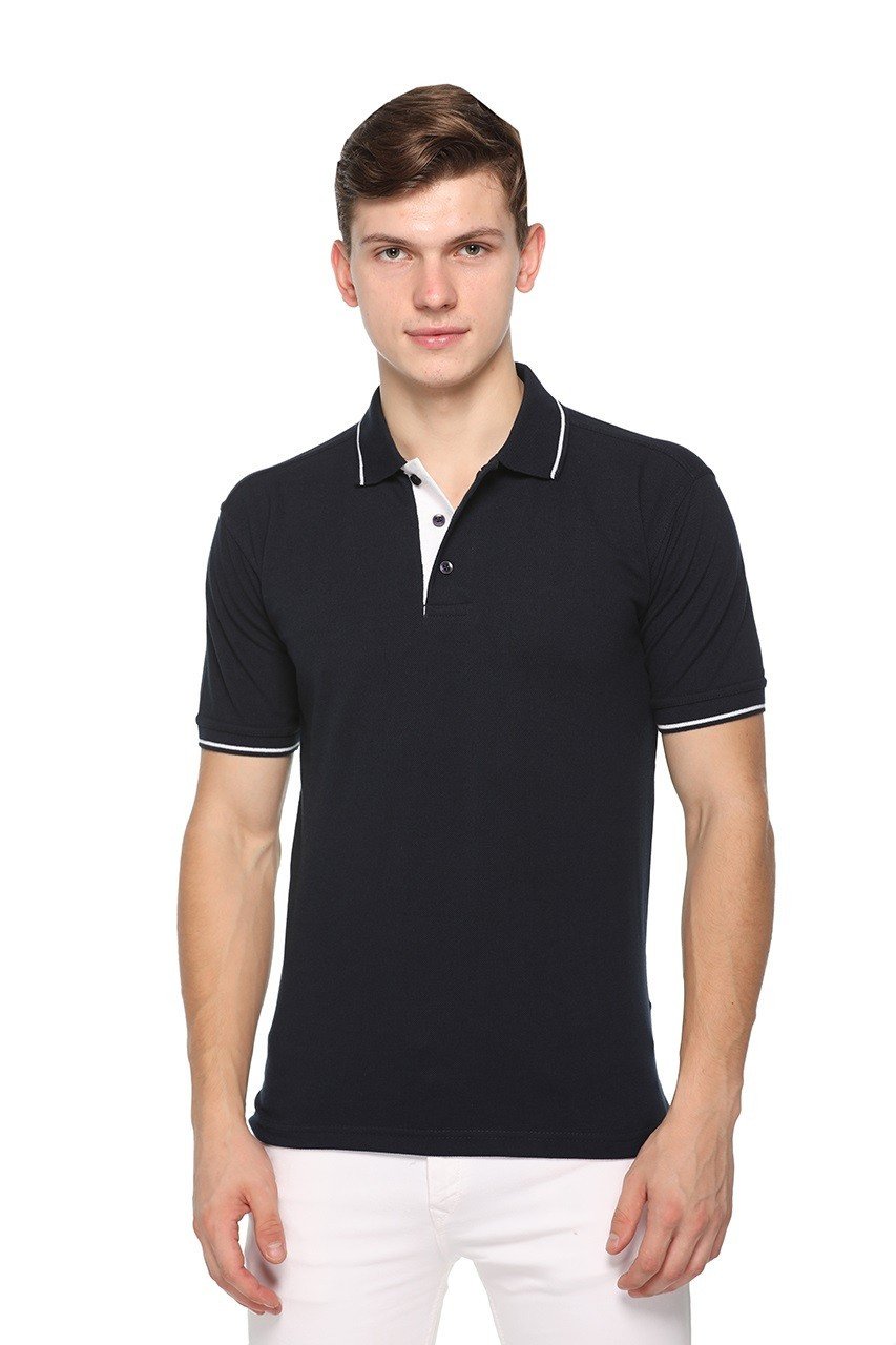 Single Tipping Pikmee Highline Black Polo T-shirt