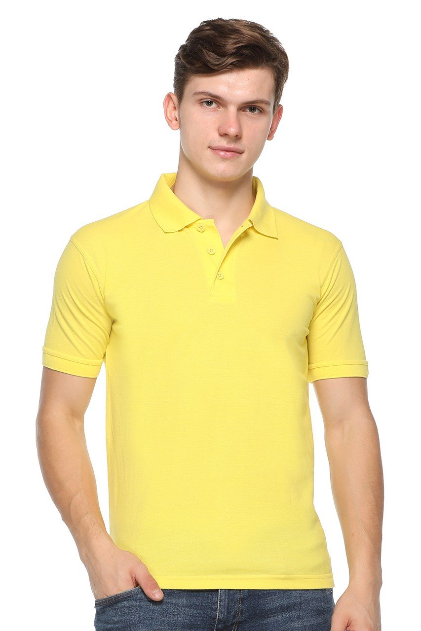Pikmee Fast Tees Yellow polo t shirt